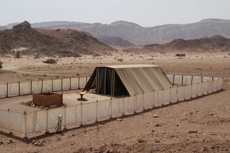 The movable desert tabernacle with outer court (Timnah Park model)